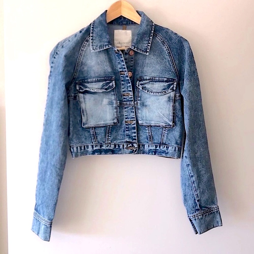 NWOT Ella Moss Cropped Denim Jacket